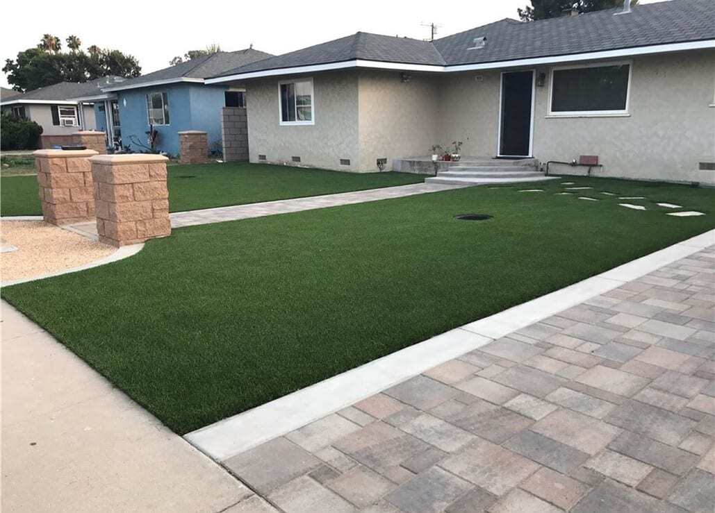 Landscape Designers, Artificial Grass Paver Landscape Huntington Beach