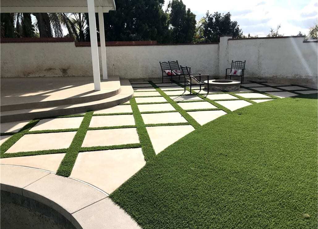 Landscape Designers, Artificial Grass Paver Landscape Huntington Beach