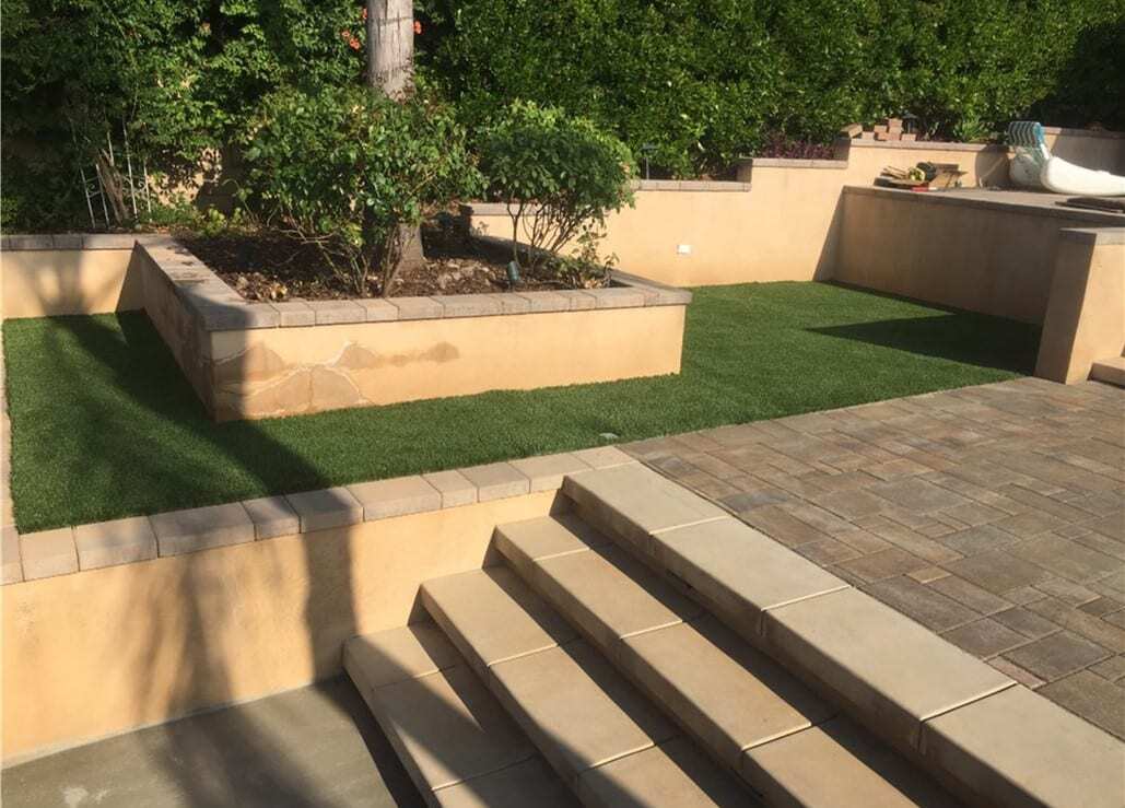 Landscape Designers, Artificial Grass Paver Landscape Huntington Beach